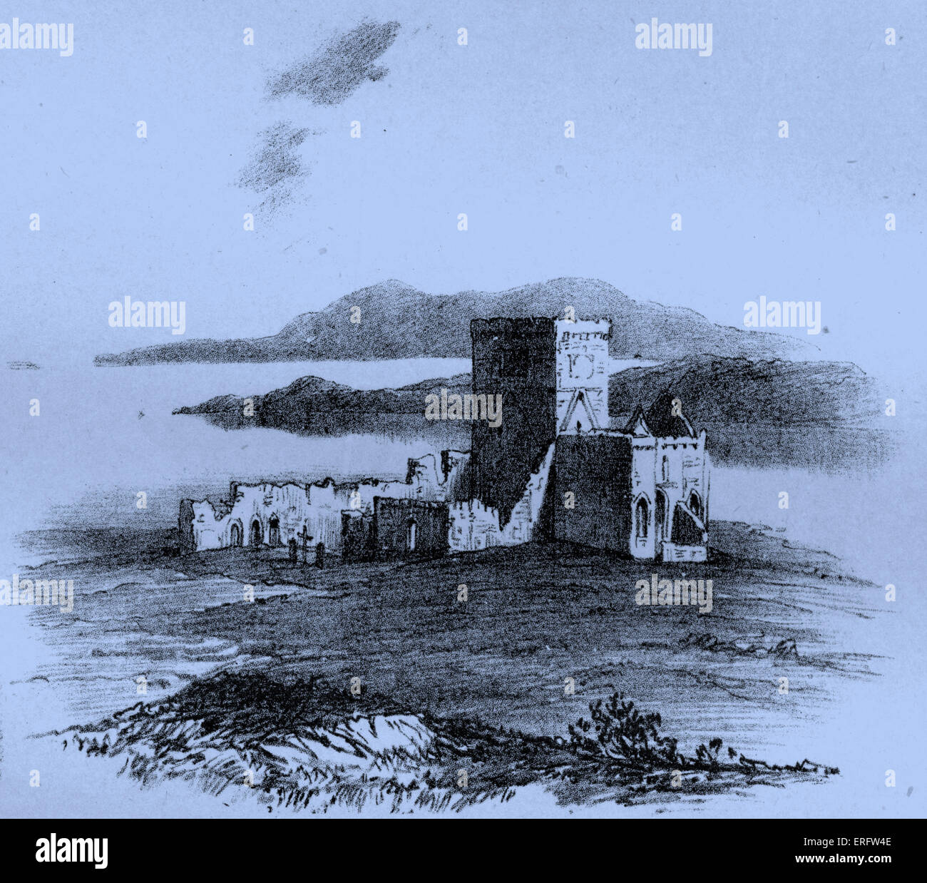 Cathédrale d'Iona a été fondée au 6ème siècle, par le missionnaire saint Colomba. Cathédrale d'Iona est le lieu de sépulture de début Banque D'Images