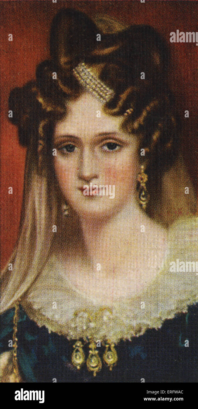 Adélaïde de Saxe - Meinegen portrait (1792- 1849). Adélaïde de Saxe - Meinegen fut mariée à William IV, le public a été Banque D'Images