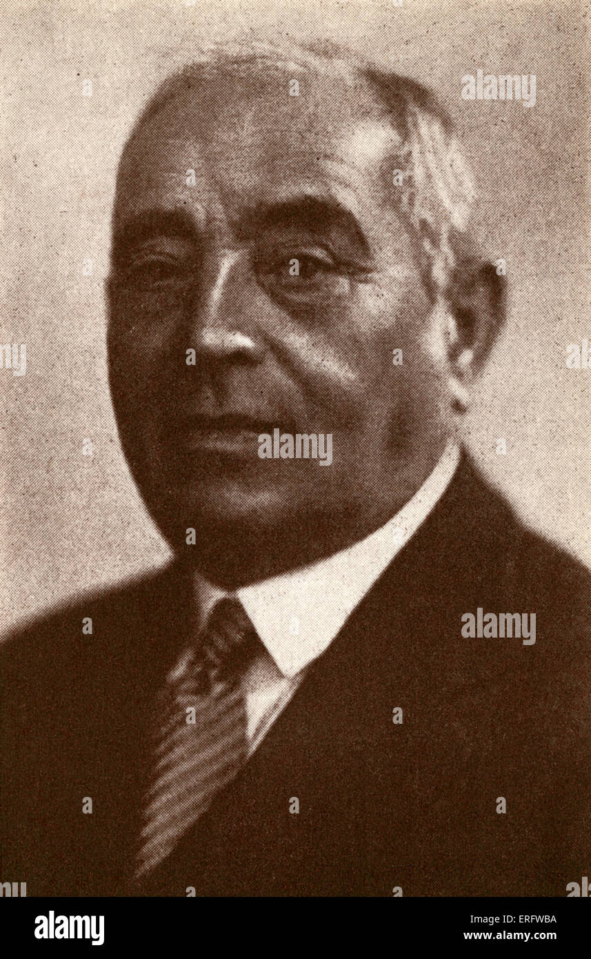 Meir Dizengoff portrait. Homme politique sioniste et premier maire de Tel Aviv (1861-1936). Banque D'Images