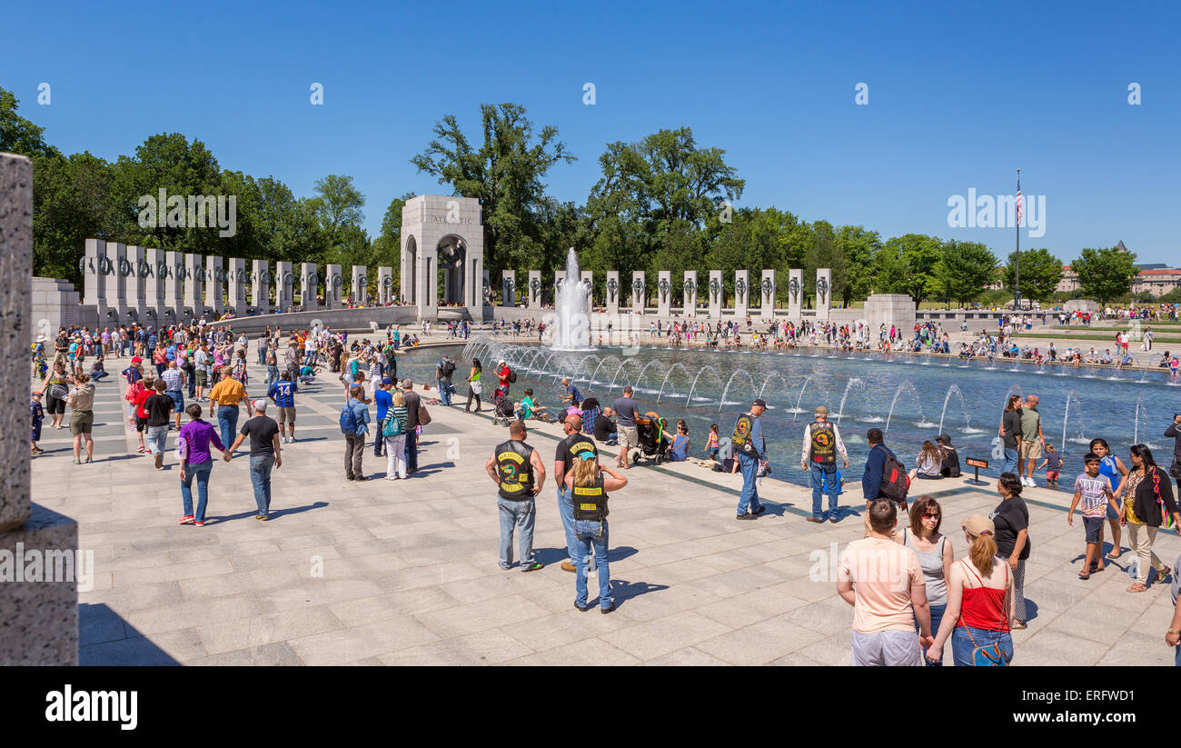 WASHINGTON, DC, USA - World War II Memorial sur National Mall. Banque D'Images