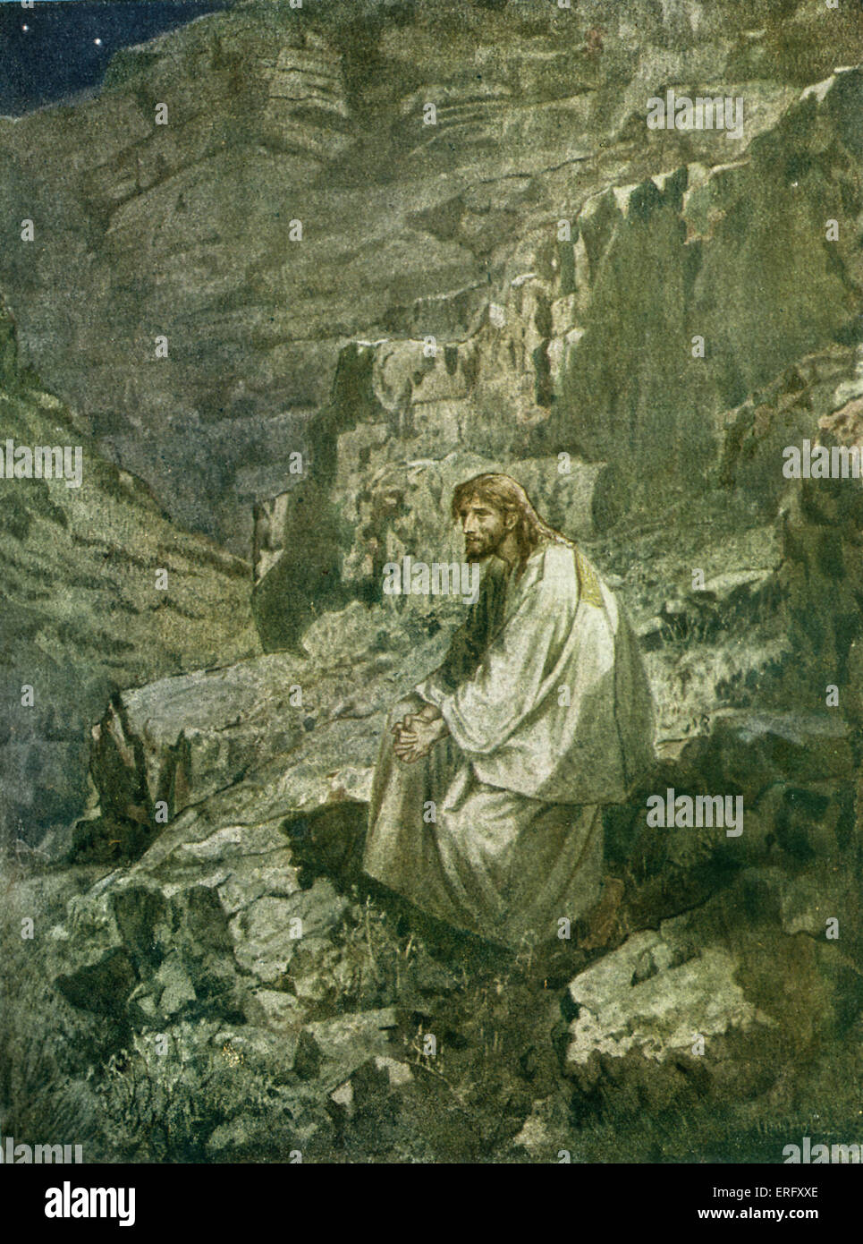 Jésus dans le désert Banque de photographies et d’images à haute résolution Alamy