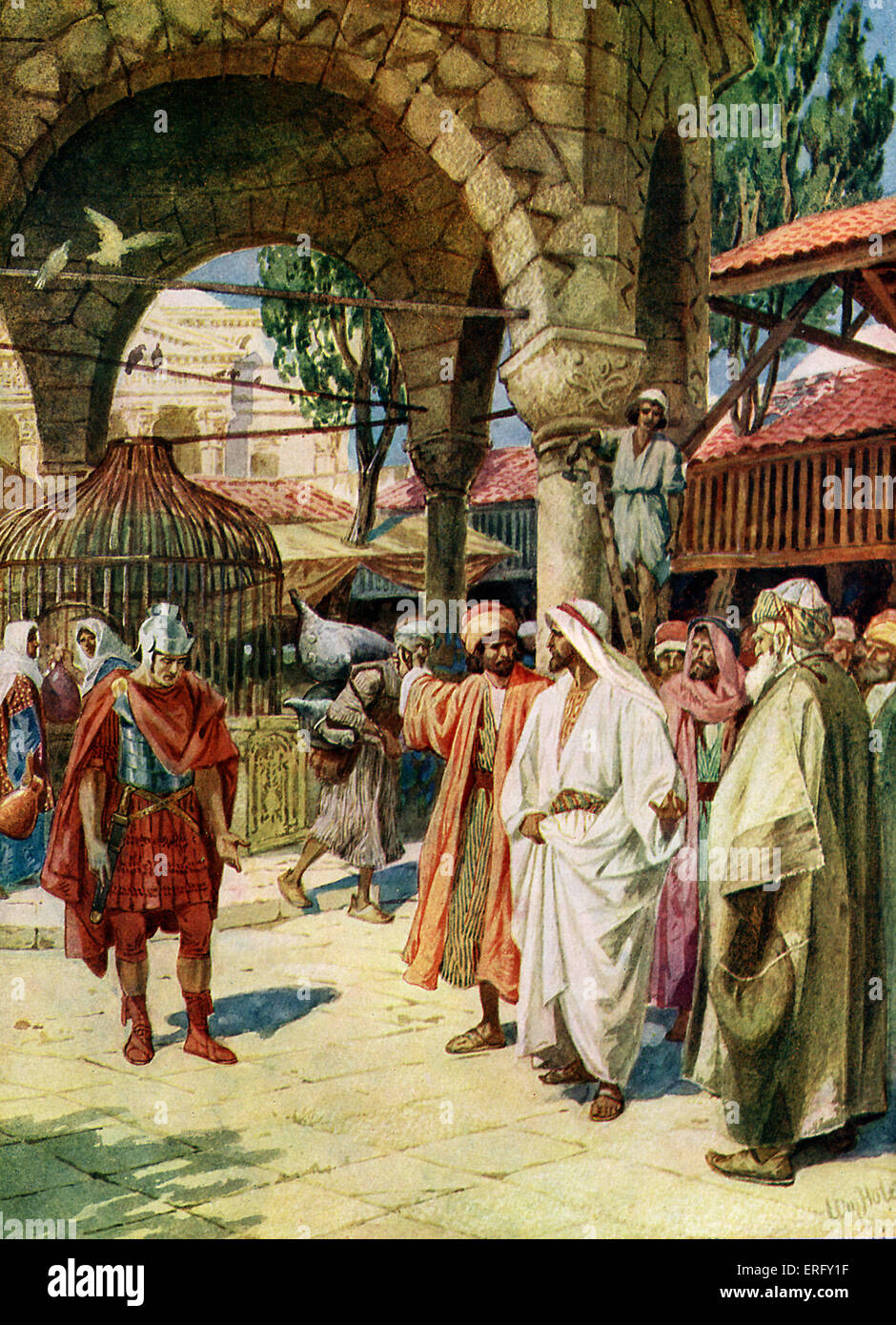 Jésus guérit le serviteur d' un centurion. "Lorsqu'il fut entré dans  Capernaüm, un centenier l'aborda Photo Stock - Alamy