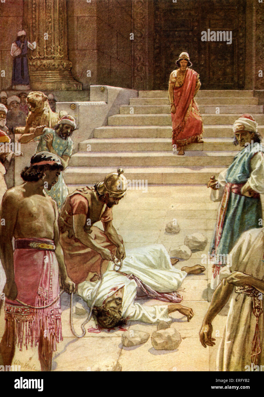 Le meurtre de Zacharie. 2 Chroniques 24 20 22. ' Et l'Esprit de Dieu