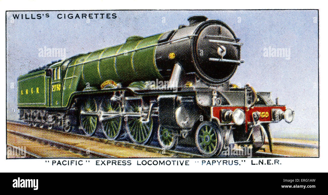 'Pacific' Express 'Locomotive' Papyrus. London & North Eastern Railway. "Papyrus" est devenu célèbre en 1935 pour atteindre la puis Banque D'Images