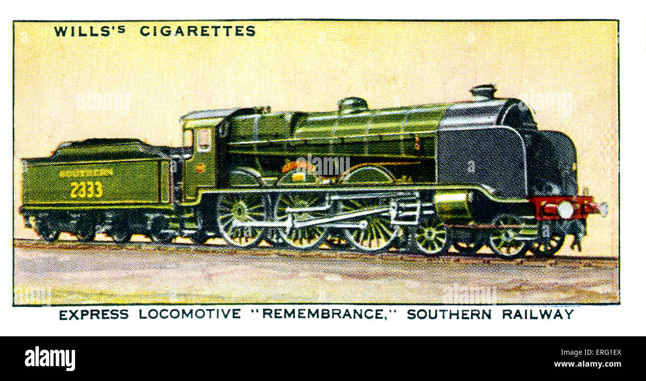 'Souvenir' Express Locomotive. Nommée à la mémoire d'employés de L.B. et R.C.S qui sont morts dans la PREMIÈRE GUERRE MONDIALE. Un 4-6-0 981/2 tonne moteur. Banque D'Images