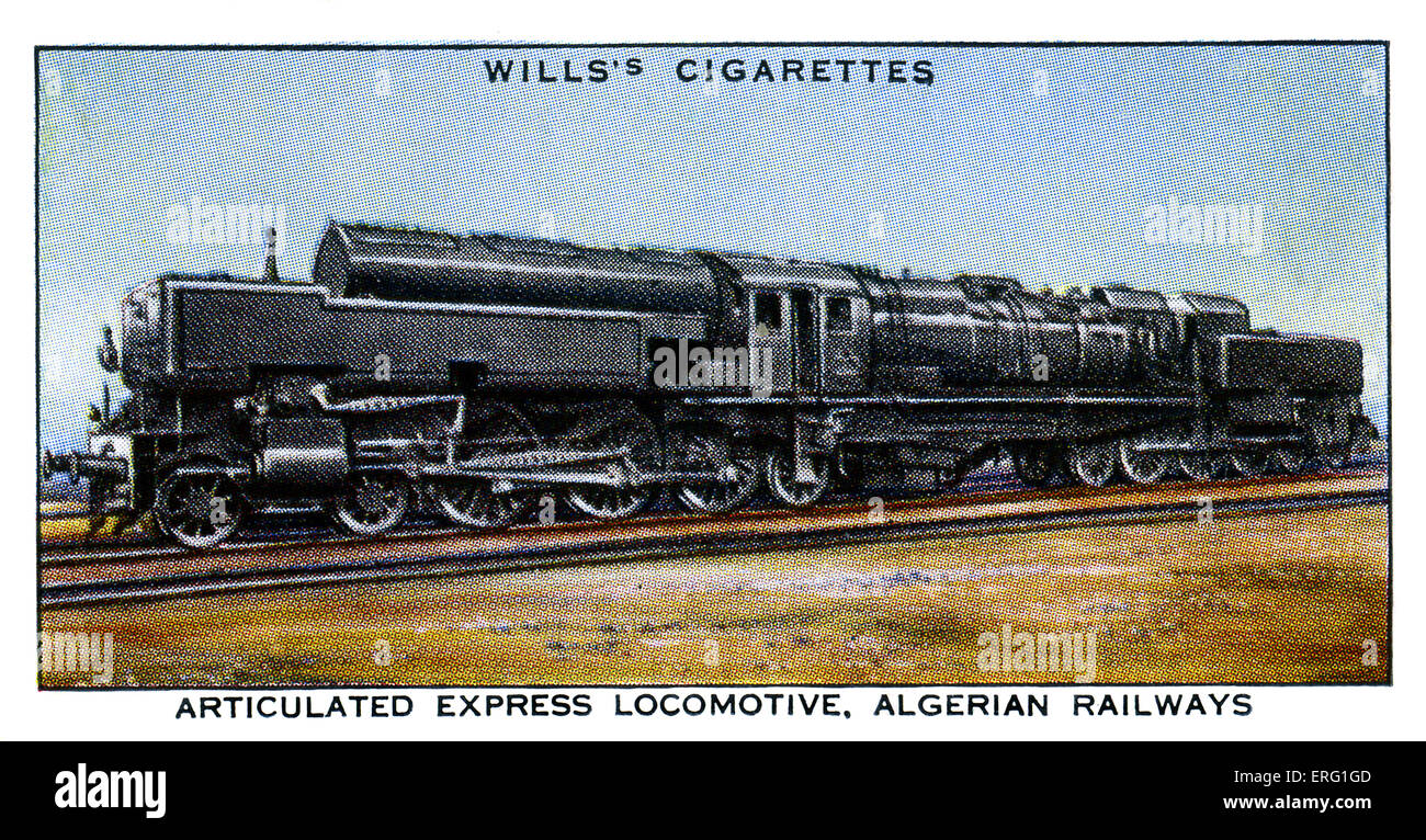 Locomotive Express articulés algérien.1930. Locomotive articulée Express pour l'utilisation sur le Algiers-Oran et Banque D'Images