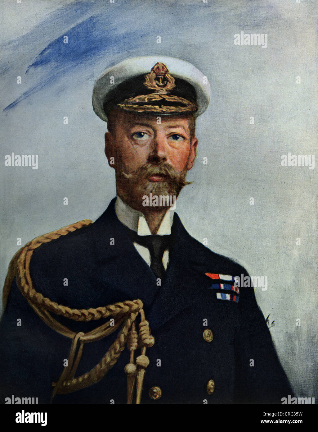 Le roi George V,copie du portrait par A. S. Cope, 1911. George V, monarque britannique, 3 juin 1865 - 20 janvier 1936. A jugé Banque D'Images