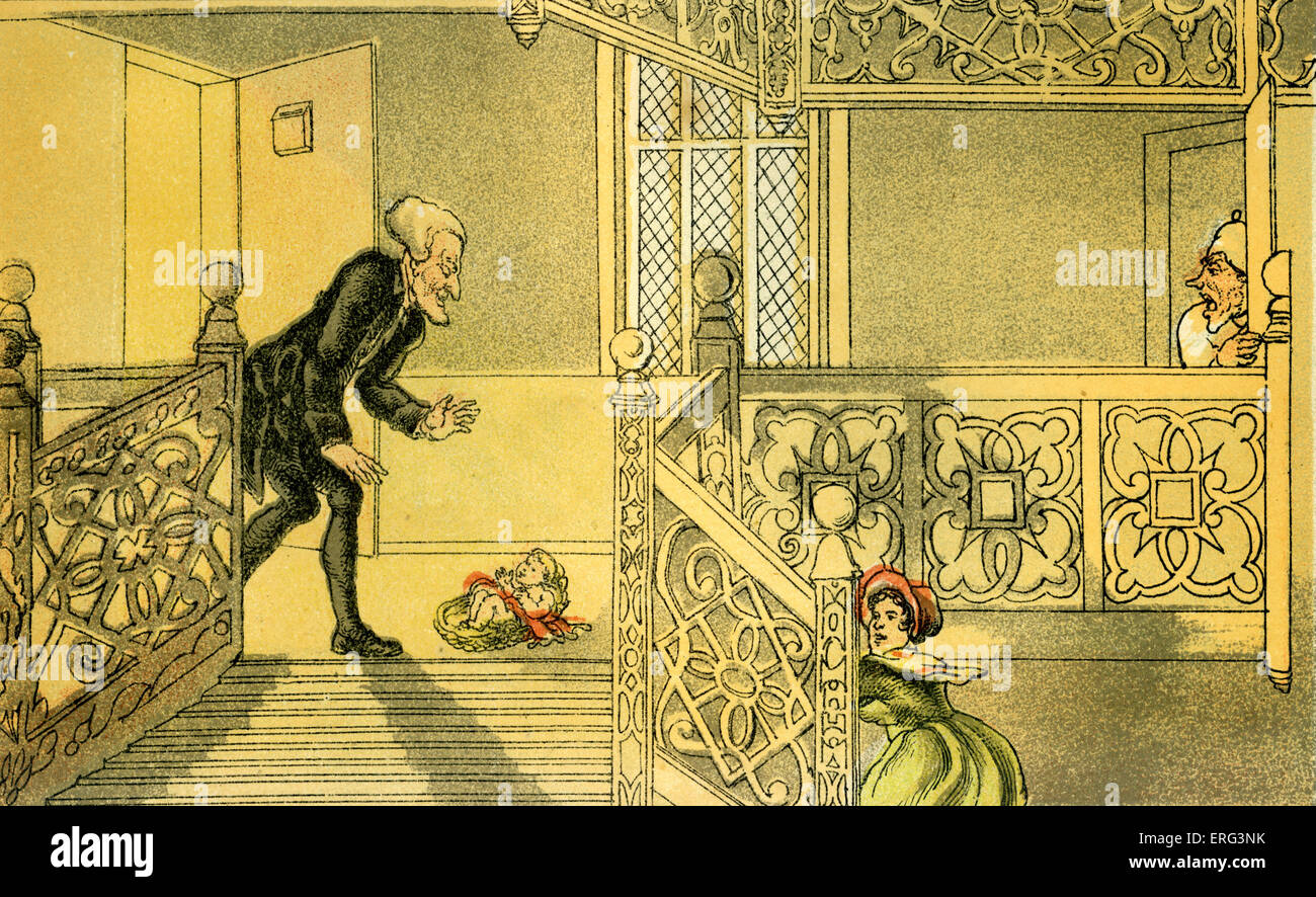 'Dr syntaxe et l'enfant trouvé", illustration par Thomas ROWLANDSON de « docteur Syntaxe's Tour à la recherche d'une femme' par William Banque D'Images