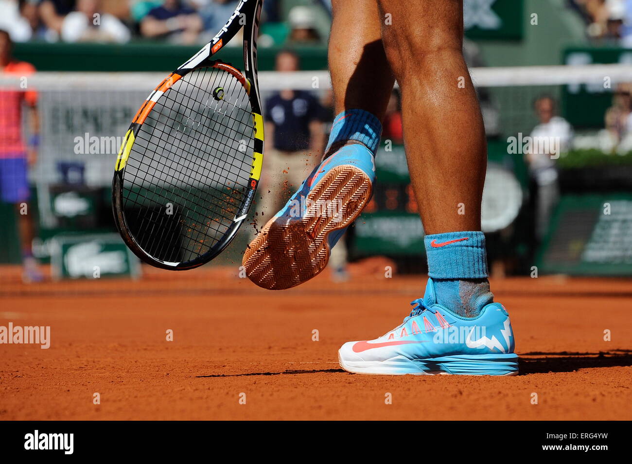 Rafael Nadal/illustration chaussures Nike - 30.05.2015 - Jour 7 - Roland  Garros 2015.Photo : Nolwenn Le Gouic/Icon Sport Photo Stock - Alamy