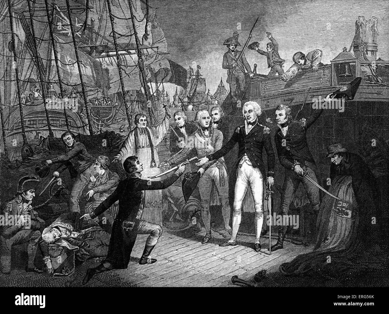 Lord Horatio Nelson, 1er vicomte Nelson (1758 - 1805) était un amiral britannique célèbre pour sa participation à l'épopée napoléonienne Banque D'Images