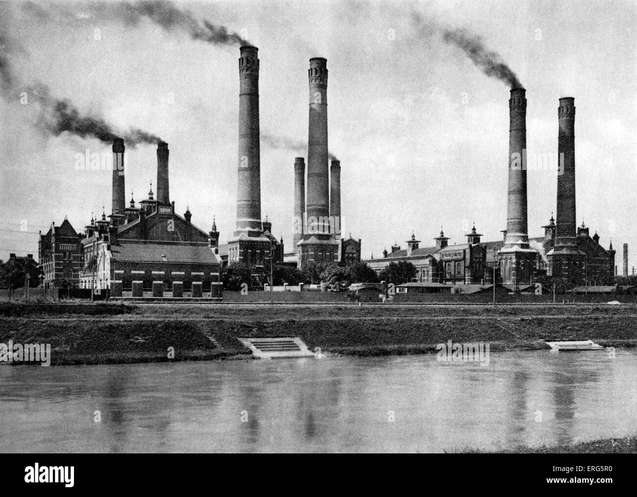 City electric works, Vienne, Autriche ('Städtische Elektrizitätswerke dans Simmering'). Années 1920. Banque D'Images