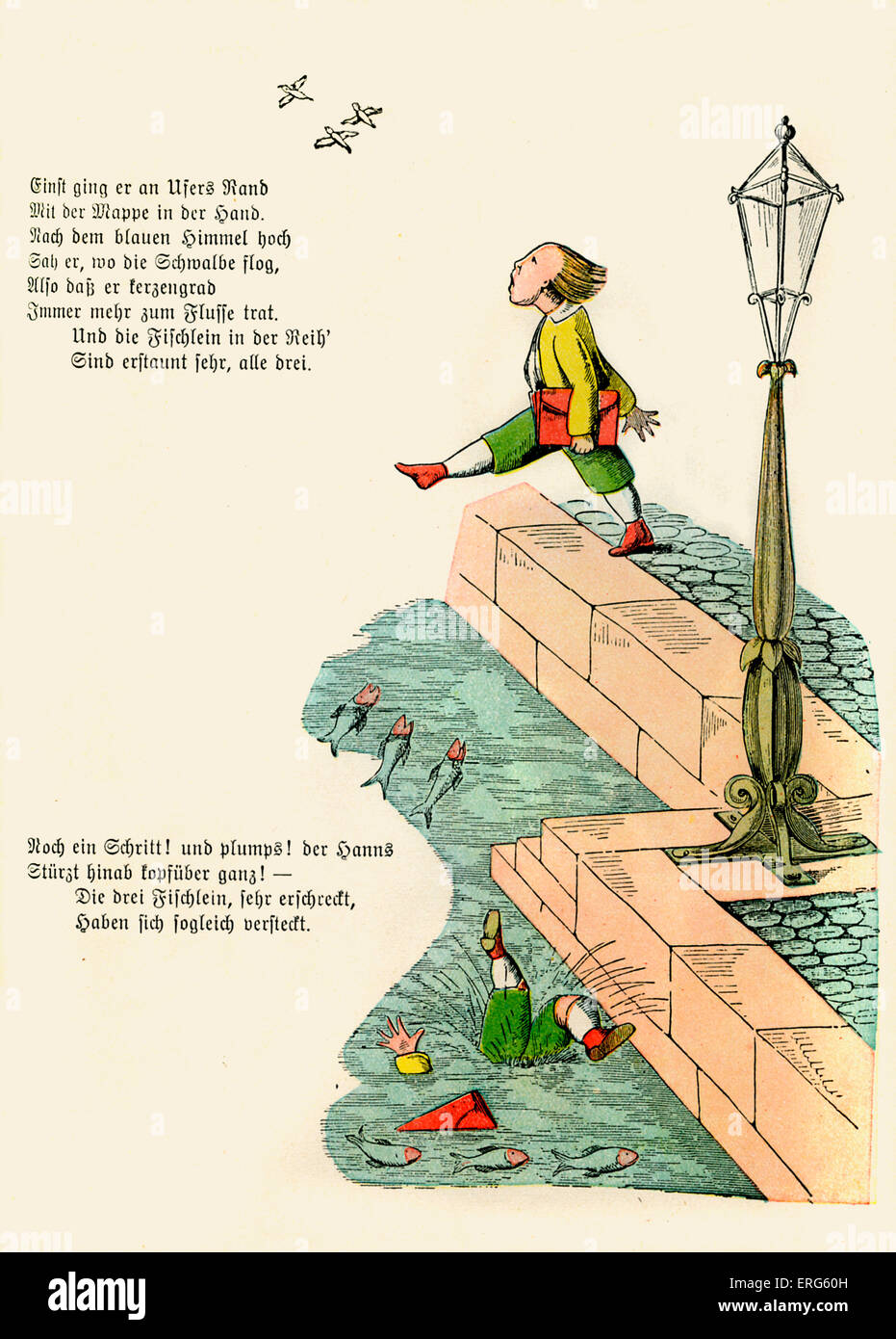 Der Struwwelpeter [Pierre] choc par le Dr Heinrich Hoffmann. L'histoire d'Hans Chef-dans-le- Air [Die Geschichte vom Hans Banque D'Images