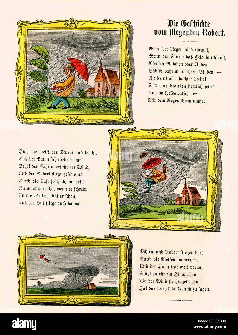Der Struwwelpeter [Pierre] choc par le Dr Heinrich Hoffmann. L'histoire de l'aviation Robert [Die Geschichte vom fliegenden Banque D'Images