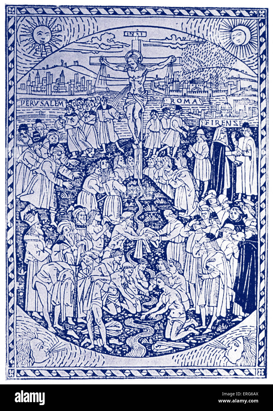 Fra Girolamo Savonarola, la rivière de la vie qui a vu Savonarole dans une vision. Moine italien et réformateur, b.1452. Fils naturel de Banque D'Images