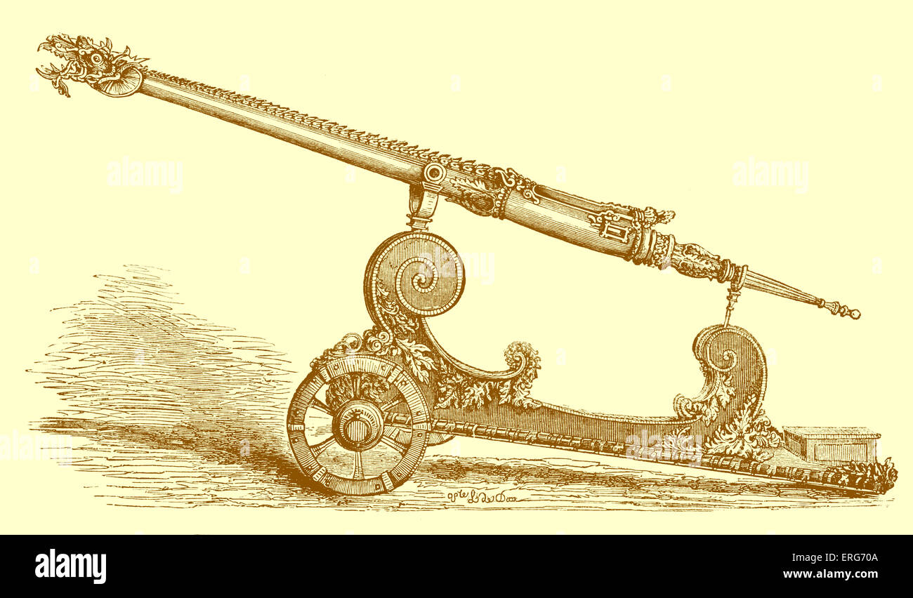 Double Dragonneau, utilisé lors du siège de Santander en 1511. Une pièce d'artillerie se chargeant. Banque D'Images