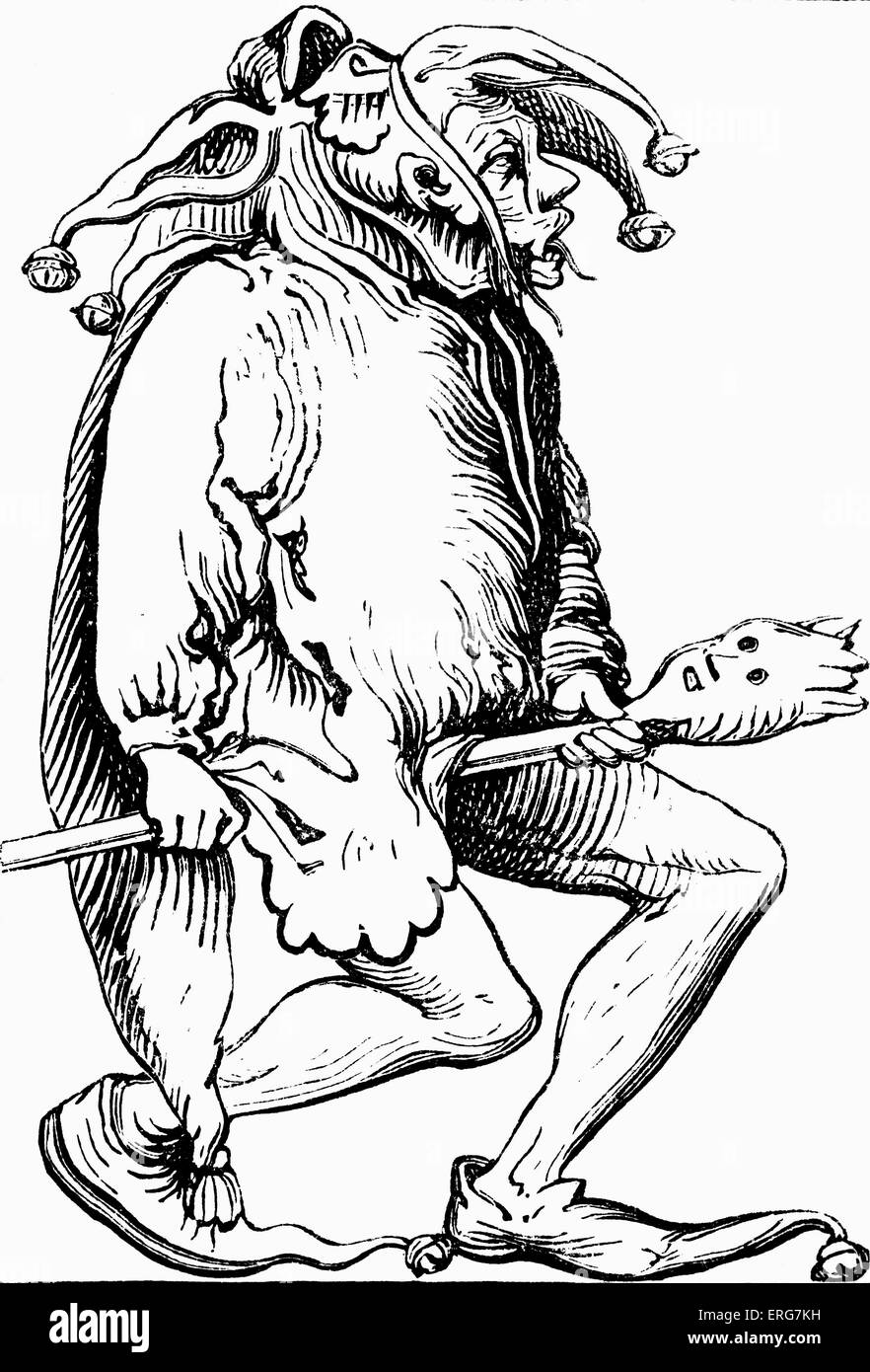 Fou, reproduit à partir d'une gravure sur bois dans un folio 1552 de Sebastian Münster Cosmographie Universelle. Et cartographe allemand Banque D'Images