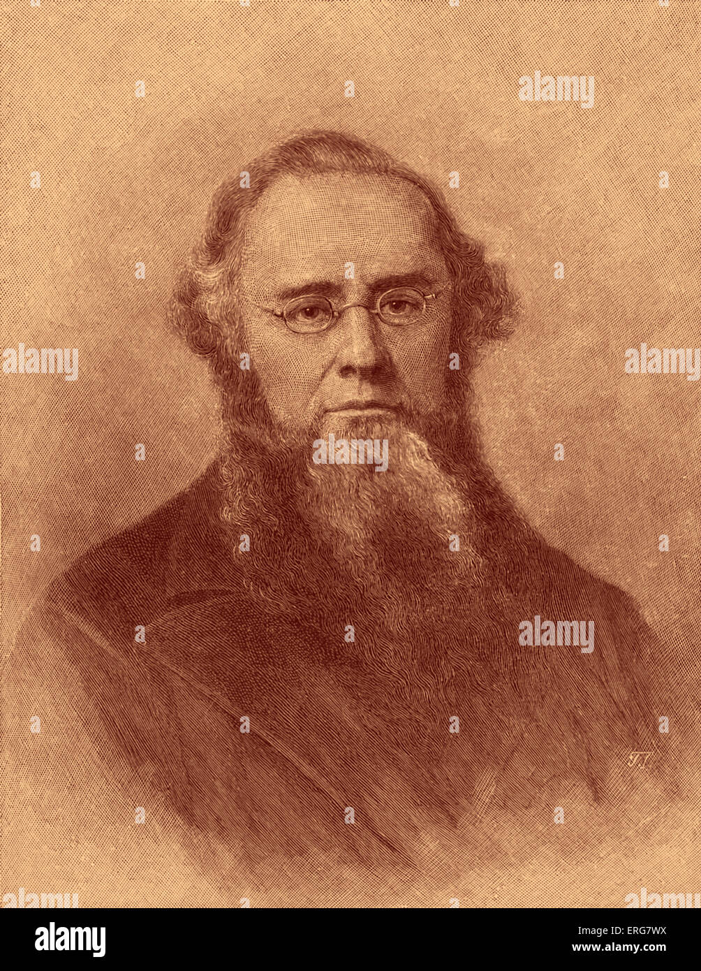 Edwin M. Stanton - portrait. Avocat et homme politique américain, Secrétaire à la guerre sous l'Administration de Lincoln au cours de la Banque D'Images