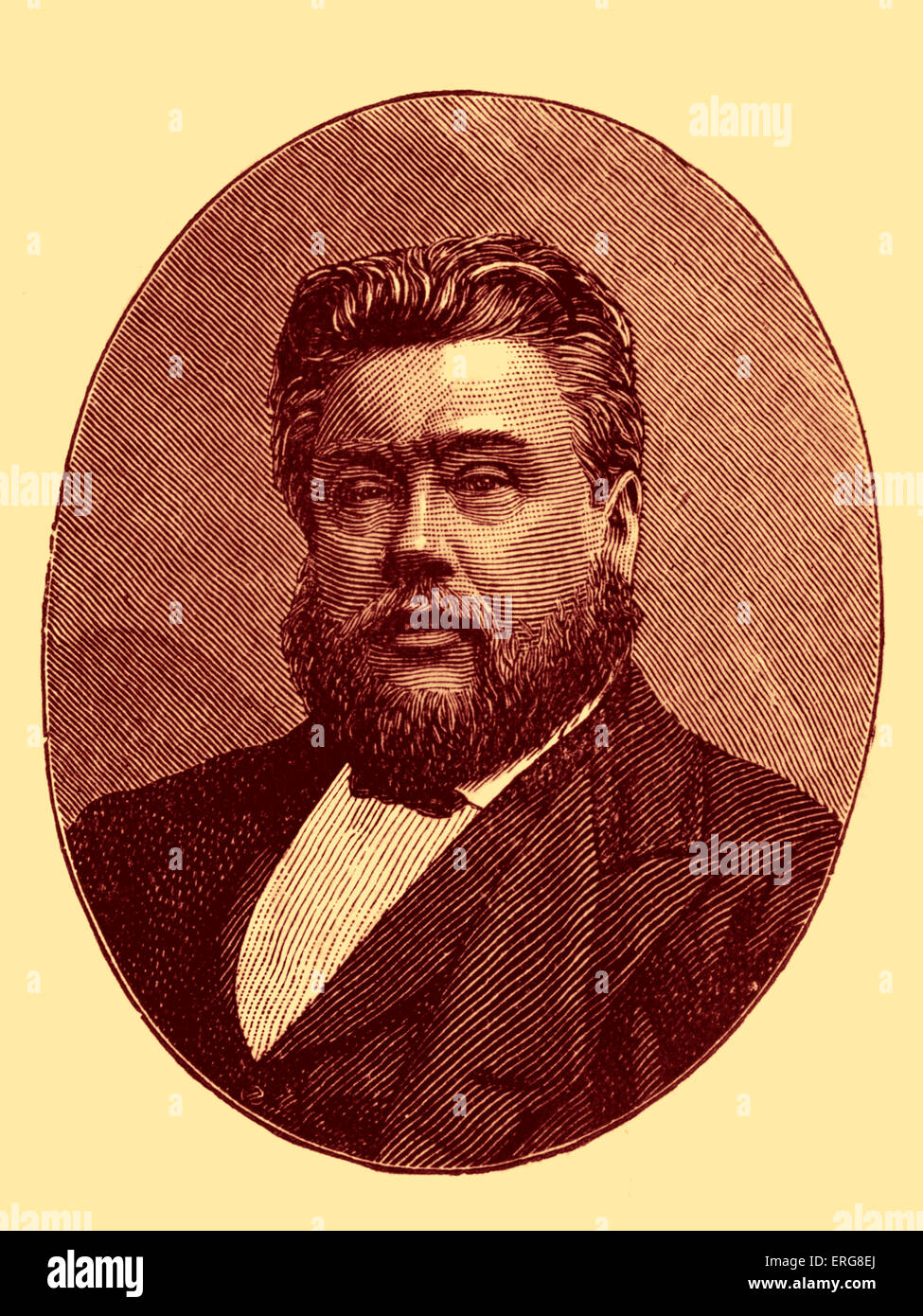 Charles Haddon Spurgeon - portrait. Particulier britannique et prédicateur baptiste churchman anticonformiste. 19 juin 1834 - 31 janvier 1892. Banque D'Images