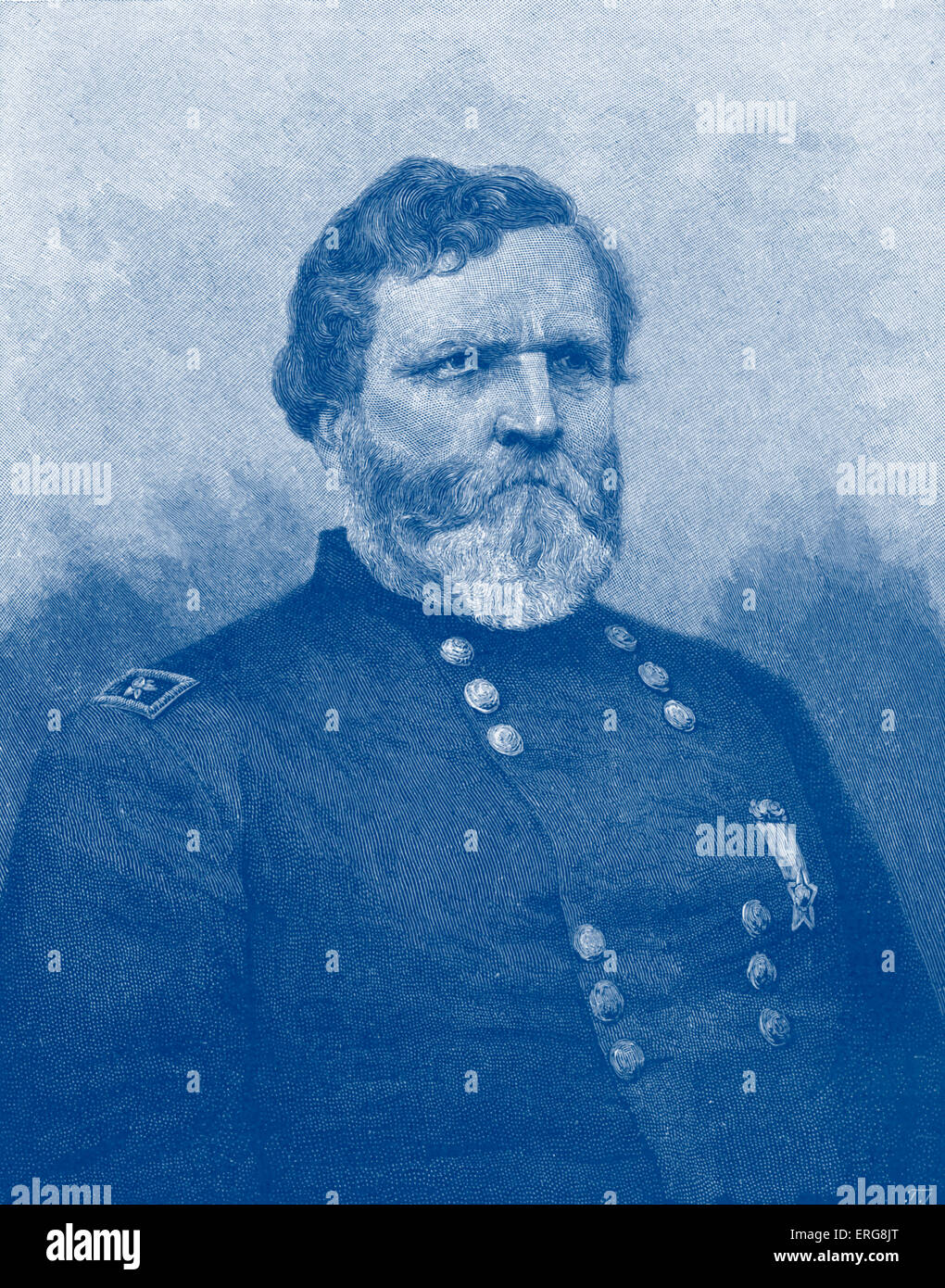 George Henry Thomas - Guerre civile américaine. Général et commandant de l'Union dans le théâtre occidental. 31 juillet 1816 - 18 mars 1870. Banque D'Images