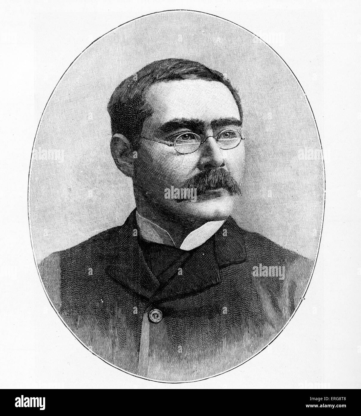 M. Rudyard Kipling, portrait. Poète et romancier français. B. 30 décembre 1865 (à Mumbai ) - D. Janvier 1936. Banque D'Images