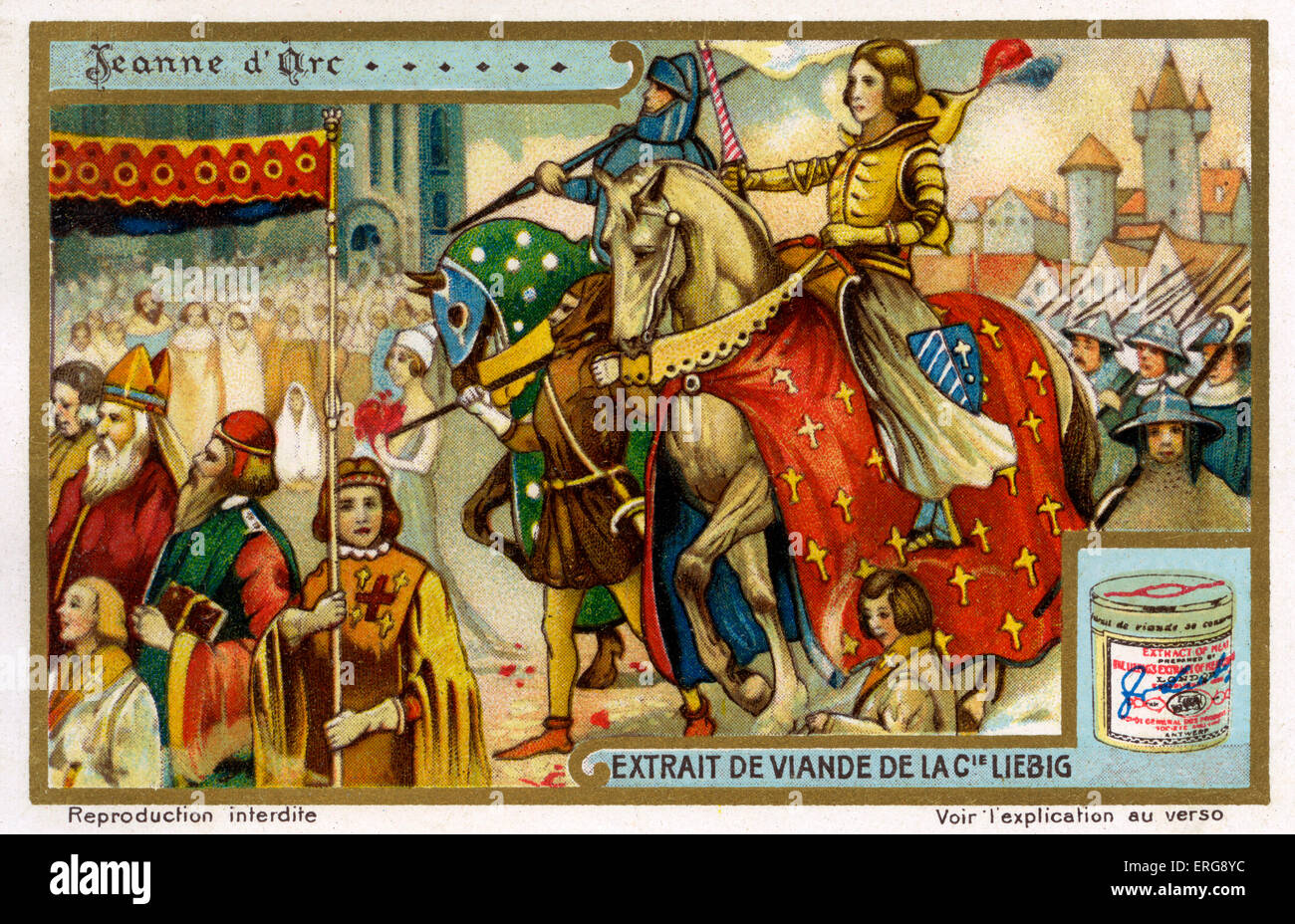 Sainte Jeanne d'Arc ( Jeanne d'Arc) (ca. 1412- 30 mai 1431), connu sous le nom de la Pucelle d'Orléans : une héroïne nationale de la France et un Banque D'Images Sainte Jeanne d'Arc ( Jeanne d'Arc) (ca. 1412- 30 mai 1431), connu sous le nom de la Pucelle d'Orléans : une héroïne nationale de la France et un Banque D'Images