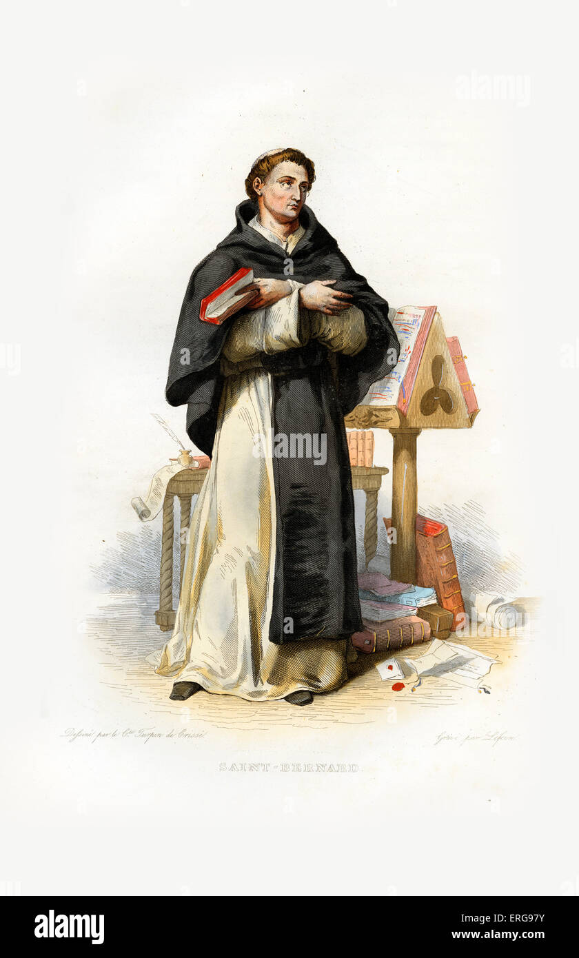 Saint Bernard de Clairvaux. L'abbé français, et l'un des principaux