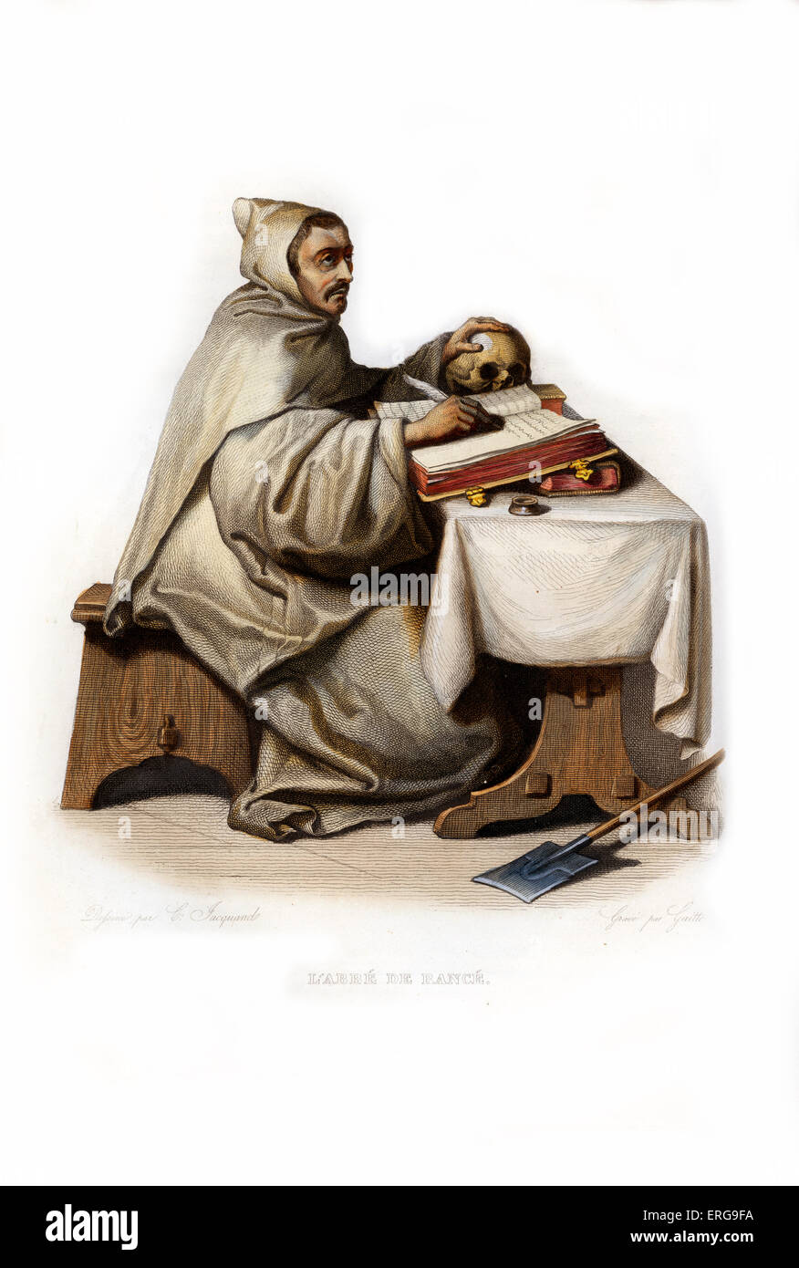Armand Jean Le Bouthillier de Rancé. L'abbé français et fondateur de  l'Cisterciens trappistes. 1626-1700. Gravure par Photo Stock - Alamy