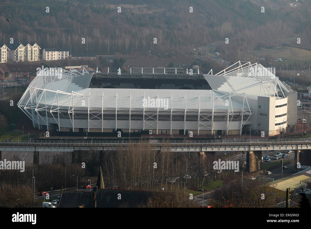 Le Liberty Stadium, domicile à Swansea City Association Football Club et l'équipe de rugby de balbuzards. Banque D'Images
