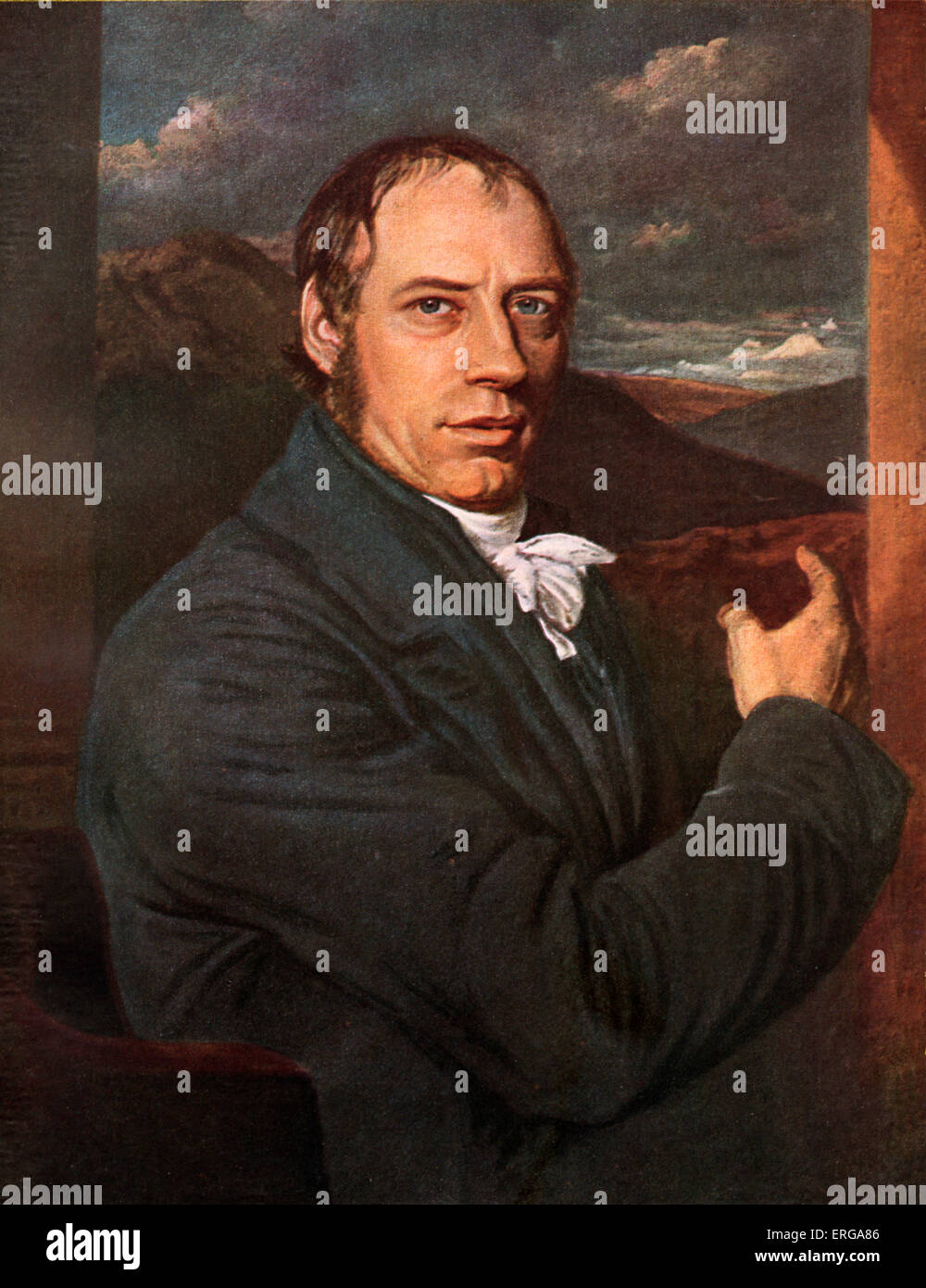 Richard Trevithick - l'inventeur britannique et ingénieur des mines (13 avril 1771 - 22 avril 1833). Après la peinture de J. Linnell, 1816. Banque D'Images