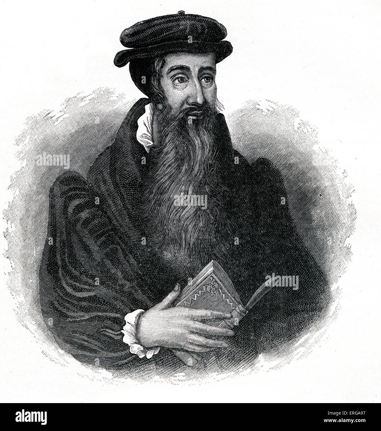 Le réformateur écossais John Knox- et chef protestant. 1505-1572. Du portrait de la période. Banque D'Images