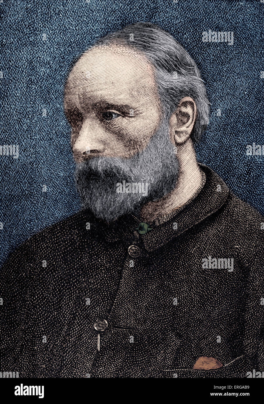 Sir Edward Burne-Jones, portrait. Artiste et designer britannique associé à la mouvement préraphaélite, b. 28 août 1833 - Banque D'Images