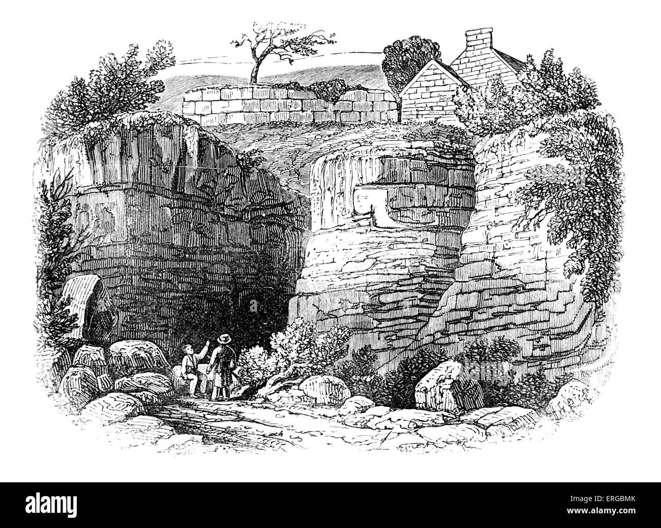 Mur de Severus, Doyen de Denton, près de Newcastle-upon- Tyne. Construit par Septime Sévère (145/146-211). Banque D'Images