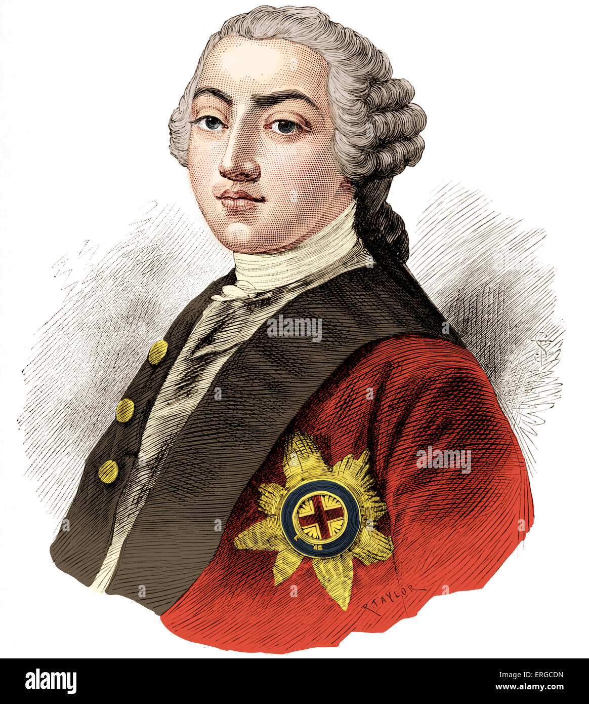 George III - portrait : 1738 - 1820. Roi de Grande-Bretagne et d'Irlande, à partir de 1760 jusqu'à sa mort. Banque D'Images