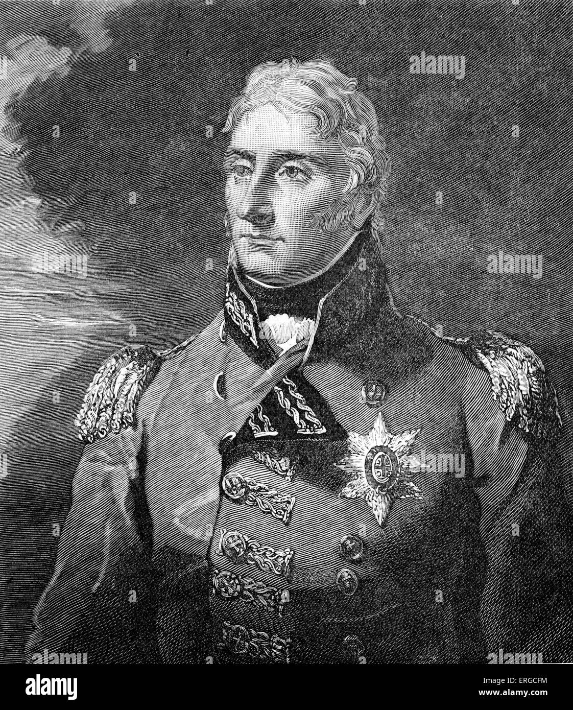 Sir John Moore - portrait. La lieutenant-général dans l'armée britannique, connu pour ses réformes à la formation militaire et pour Banque D'Images