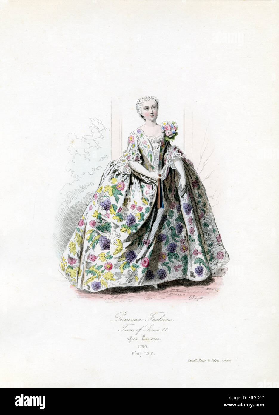 La mode parisienne à l'époque de Louis XV, 1740 - de la gravure par Hippolyte Pauquet après Lancret. LXV, Roi de France : 15 Banque D'Images La mode parisienne à l'époque de Louis XV, 1740 - de la gravure par Hippolyte Pauquet après Lancret. LXV, Roi de France : 15 Banque D'Images