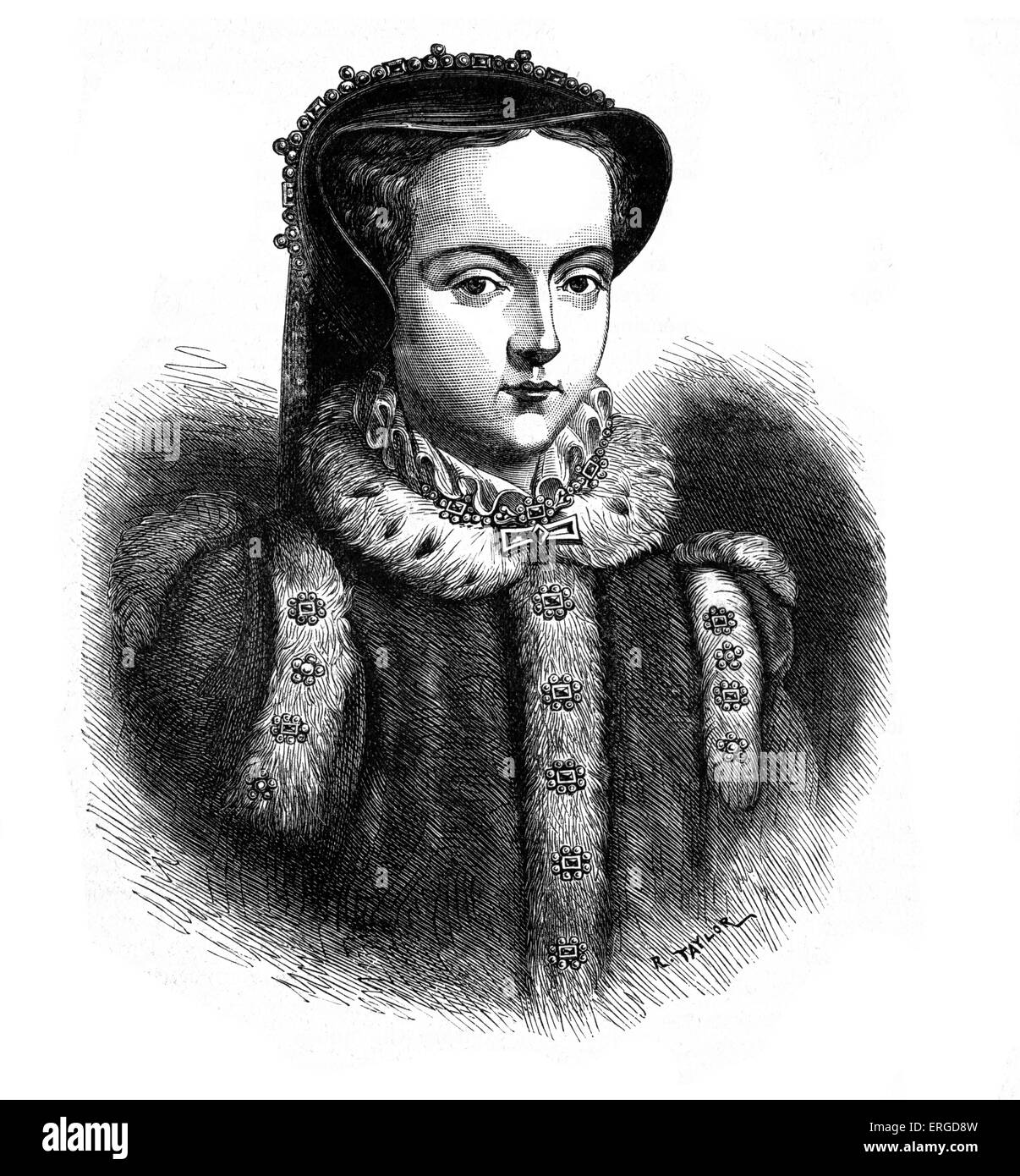 Mary I. Fille du roi Henry VIII et de Catherine d'Aragon. Reine d'Angleterre et l'Irlande (1553-1558) : 18 février 1516 - 17 Banque D'Images