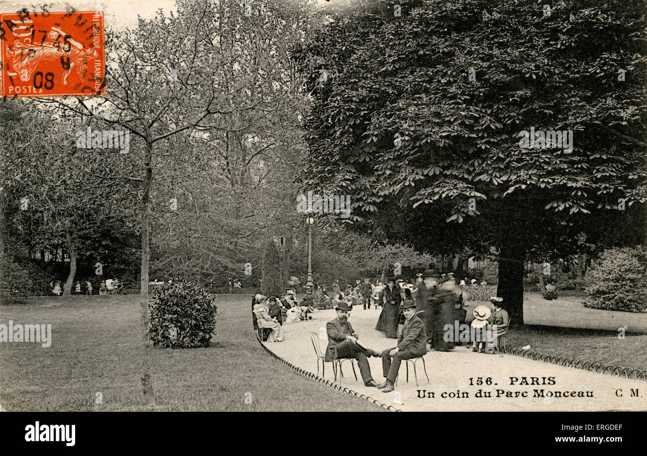 Parc Monceau, Paris, ch. 1900 Banque D'Images Parc Monceau, Paris, ch. 1900 Banque D'Images