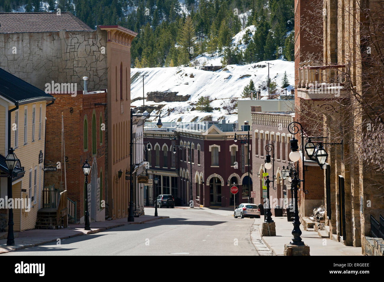 Central City, Californie - une rue dans le quartier historique du centre ville, situé dans les montagnes à l'ouest de Denver. Banque D'Images
