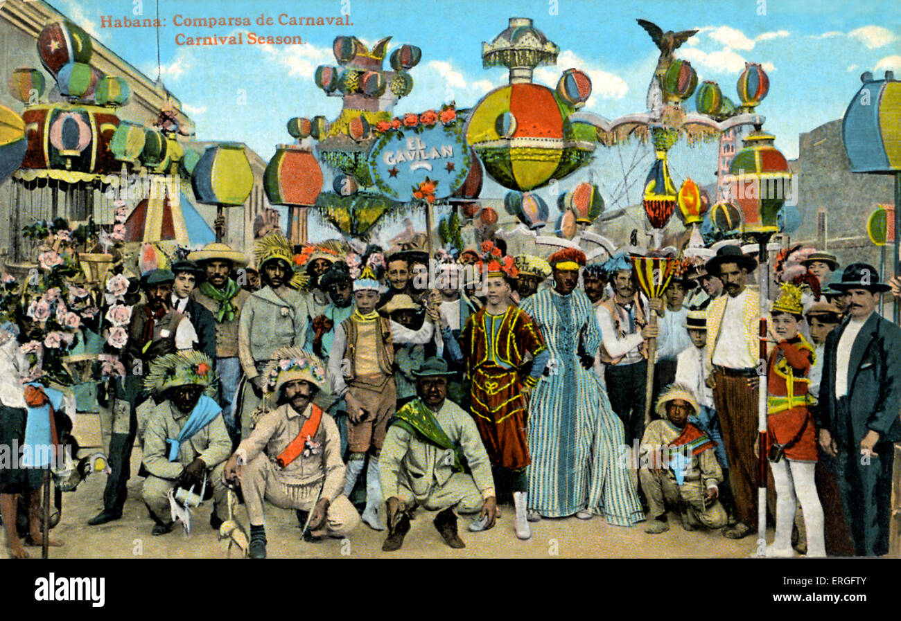 Carnaval à La Havane, Cuba. Au début du xxe siècle. Banque D'Images