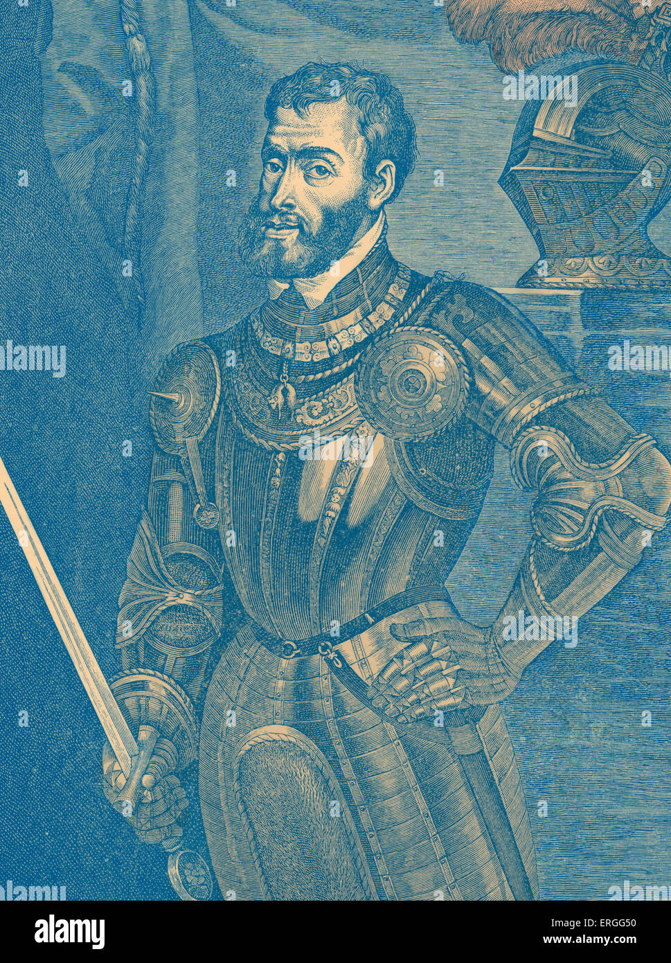 Charles V - portrait de saint empereur romain 24 février 1500 - 21 septembre 1558. Connu sous le nom de Carlos I de España y V de Alemania Banque D'Images