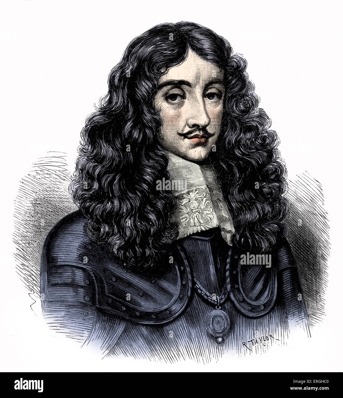 Charles II. Portrait du roi d'Angleterre, roi d'Écosse, roi d'Irlande, et régna de 1660 - 1685. Charles II : b. 29 Banque D'Images