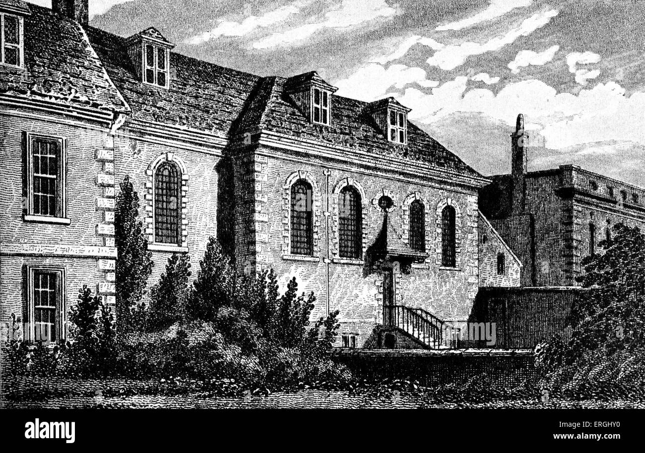 Dans l'école de grammaire à portée de Salisbury.gravure du xixe siècle. Artiste inconnu. Banque D'Images