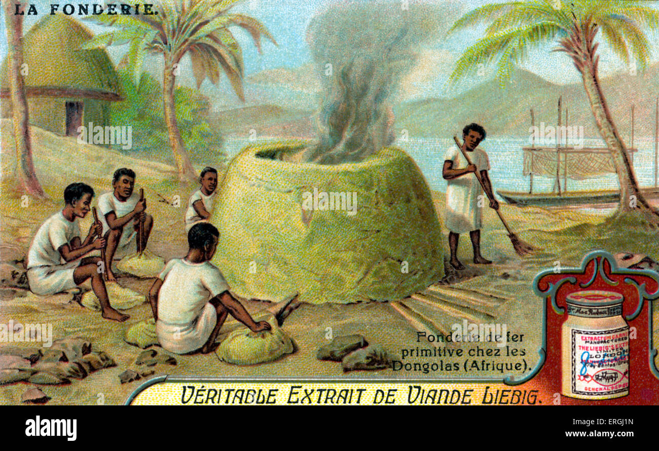 Metal Casting : fonte à Dongola (aujourd'hui le Soudan). Illustration de l'histoire de metal casting (anglais : 'La Fonderie). Banque D'Images