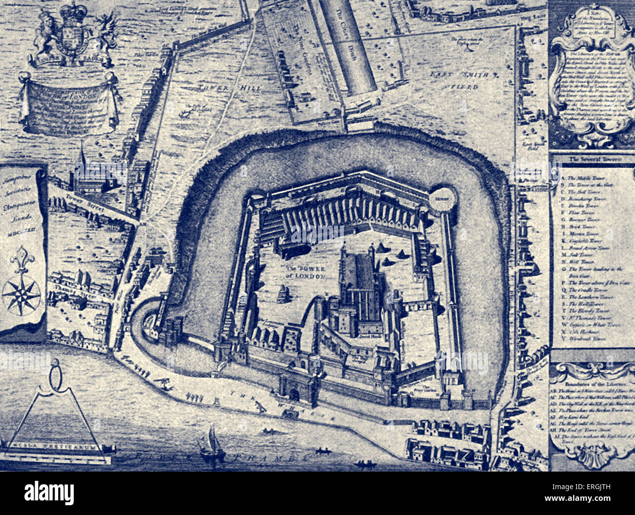 Map of london 16th century Banque de photographies et d’images à haute ...