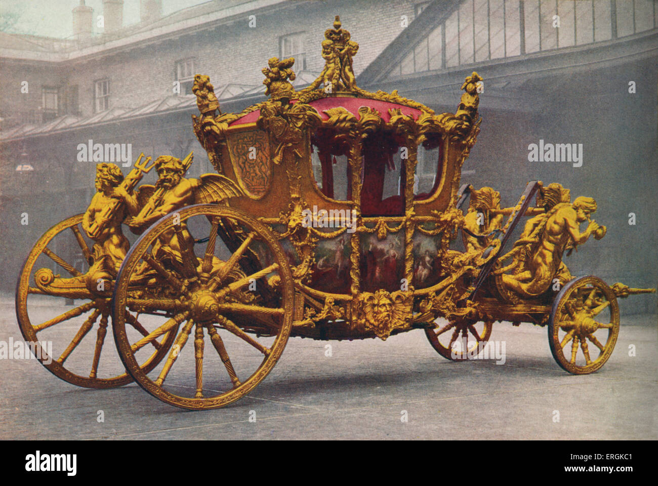 Le chariot du roi à l'occasion du couronnement de George VI, 1936. La voiture utilisée lors du couronnement a été utilisé depuis Banque D'Images