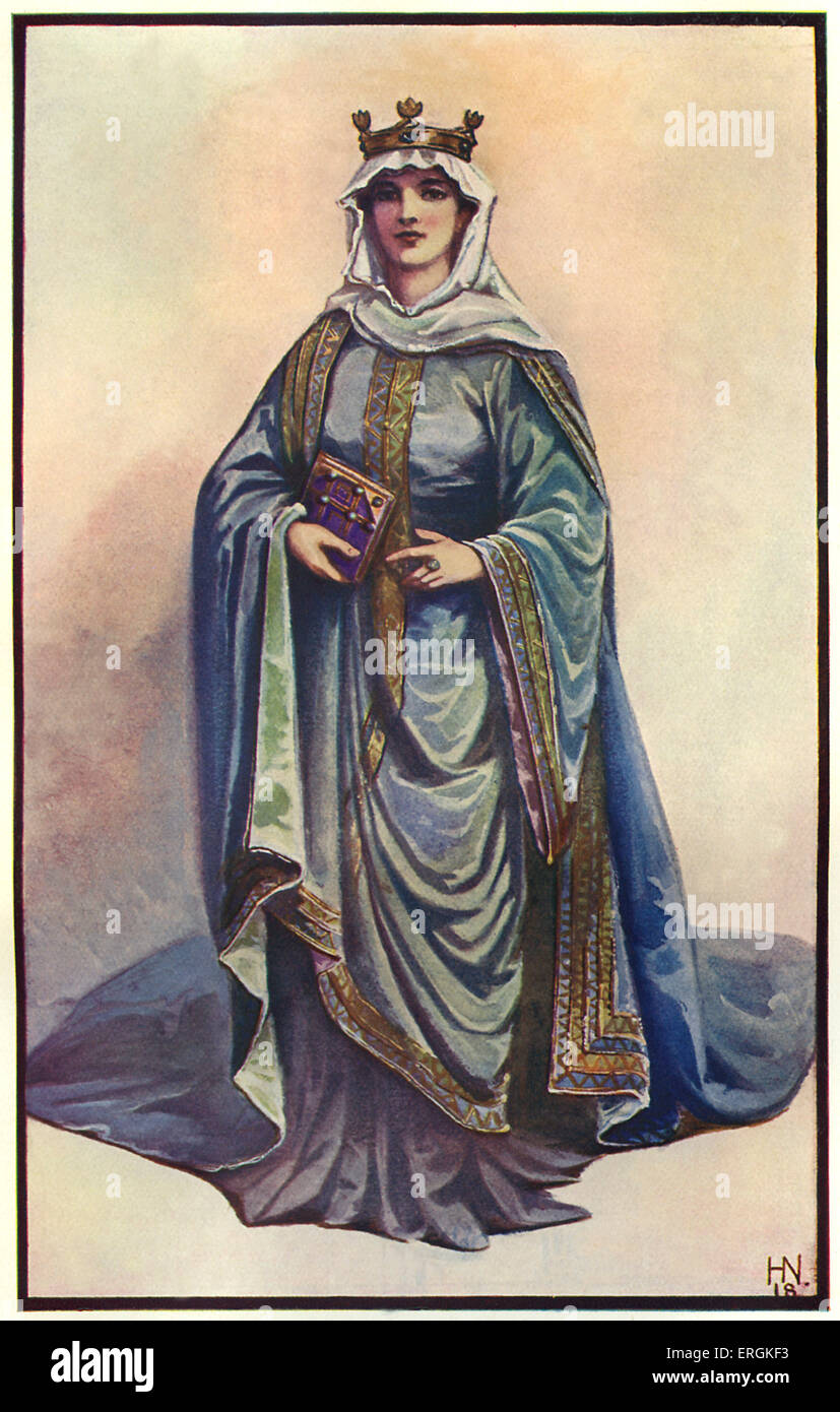 Reine Judith / Judith de France / Judith de Flandre c843 - c870. Épouse du Roi Ethelwulf Ethelwulf de Wessex/qui régna Banque D'Images