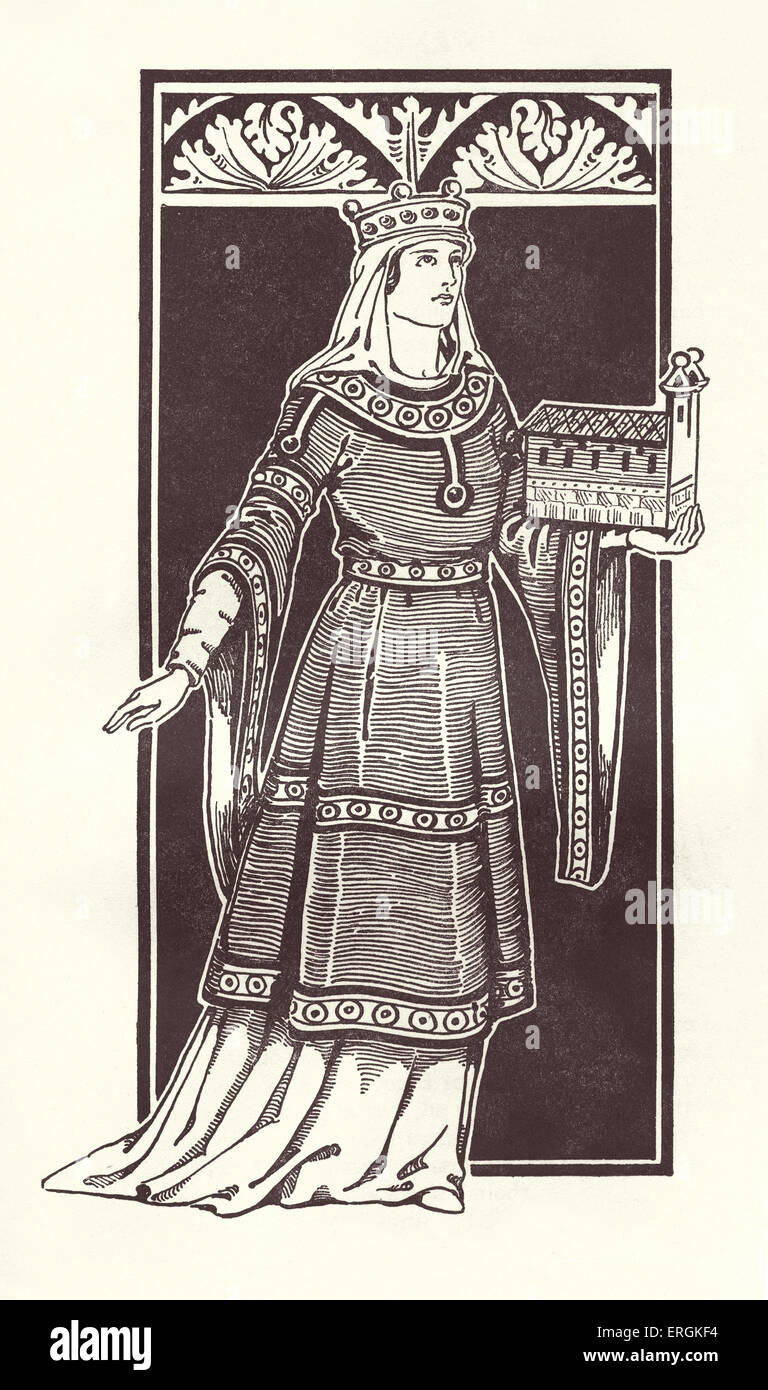 L'impératrice Cunigunda / Cunigunde / Saint Cunigunde de Luxembourg c 975 - 1040. Descendant de Charlemagne, et épouse à St Henry / Banque D'Images
