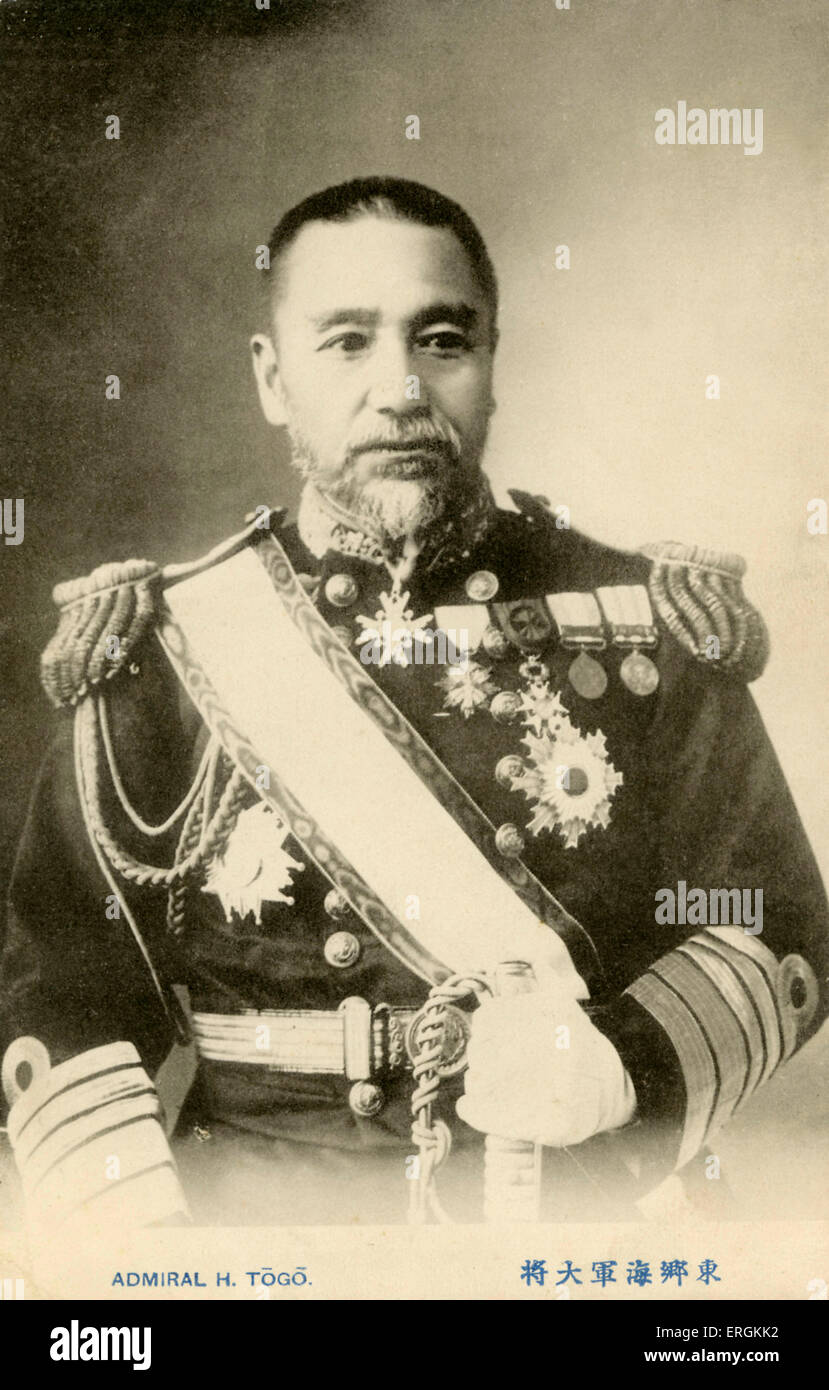 L'Amiral Togo Heihachiro (1848-1934) était un amiral de la marine japonaise et commandant en chef de la flotte japonaise lors de la Banque D'Images