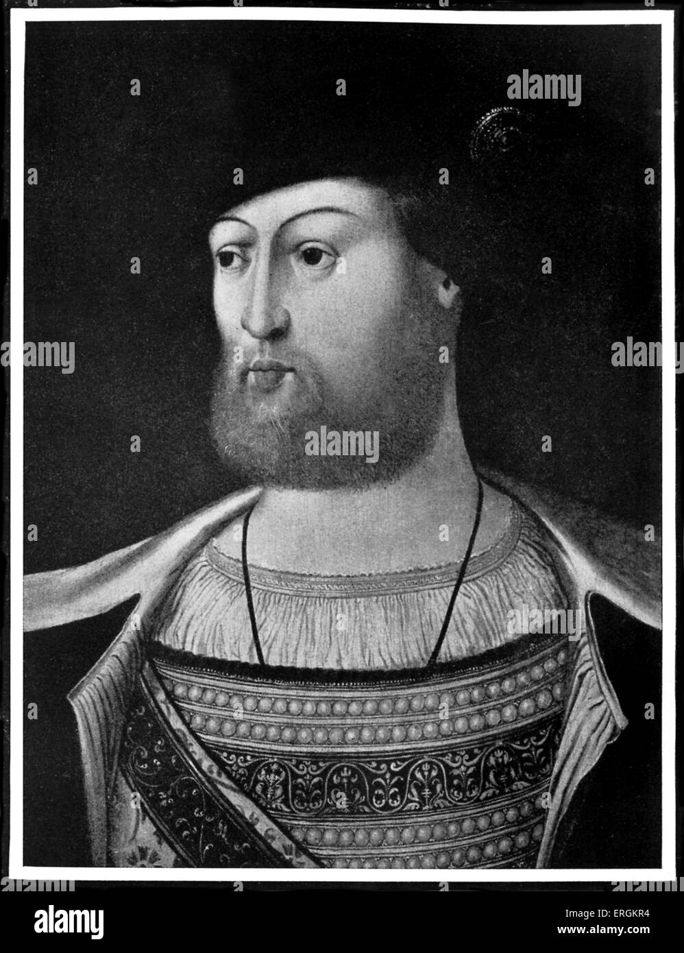 Le Roi Henry VIII (1491 - 1547). Roi d'Angleterre à partir de 1509 jusqu'à sa mort. Portrait par un artiste inconnu. Banque D'Images