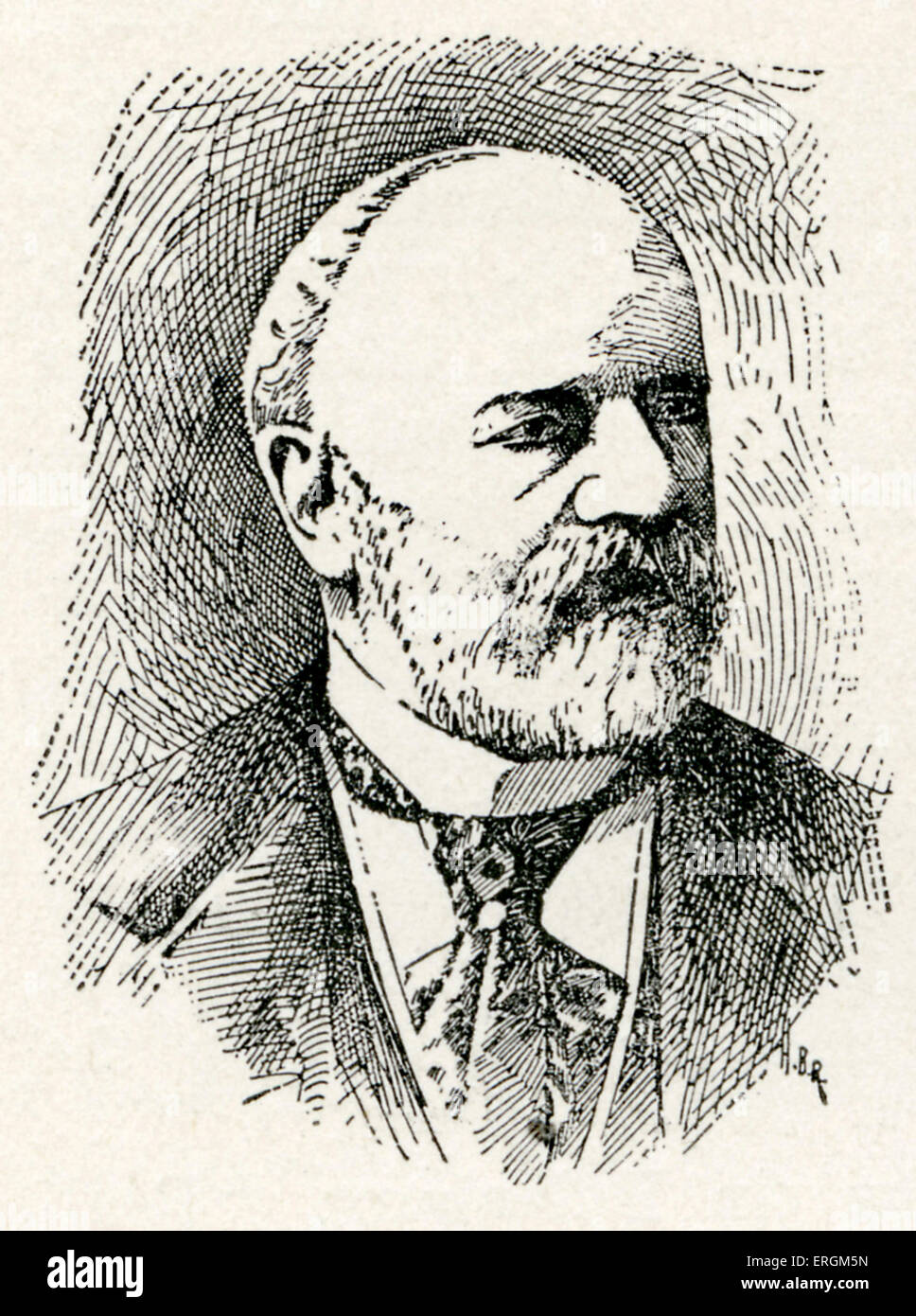 Gotlib Jan Bloch. Portrait de -Juif né Russo- Polish banquier et financier de fer qui converti en Calvanism. Opposition Banque D'Images